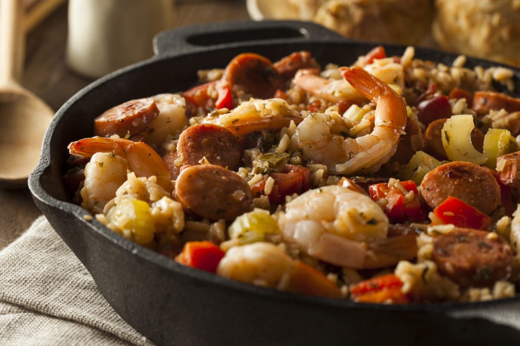 Homemade Jambalaya with Sausage and Shrimp